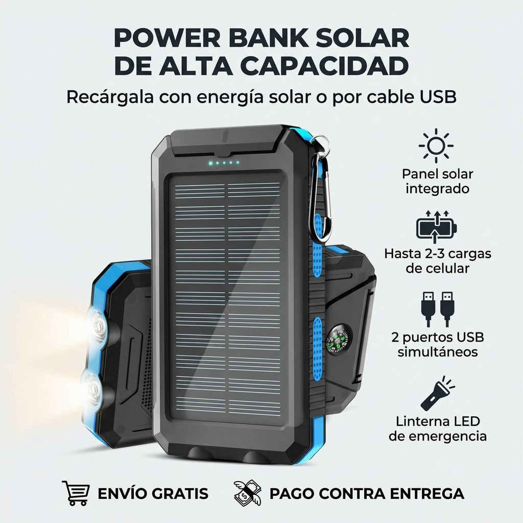 POWER BANK SOLAR 10.000 MAH BAGULE
