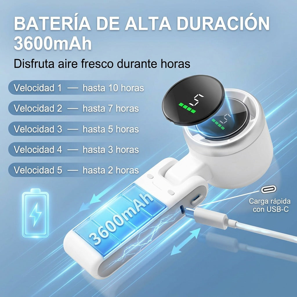 TurboBreeze Pro™ — El ventilador portátil que te salva del calor en segundos.