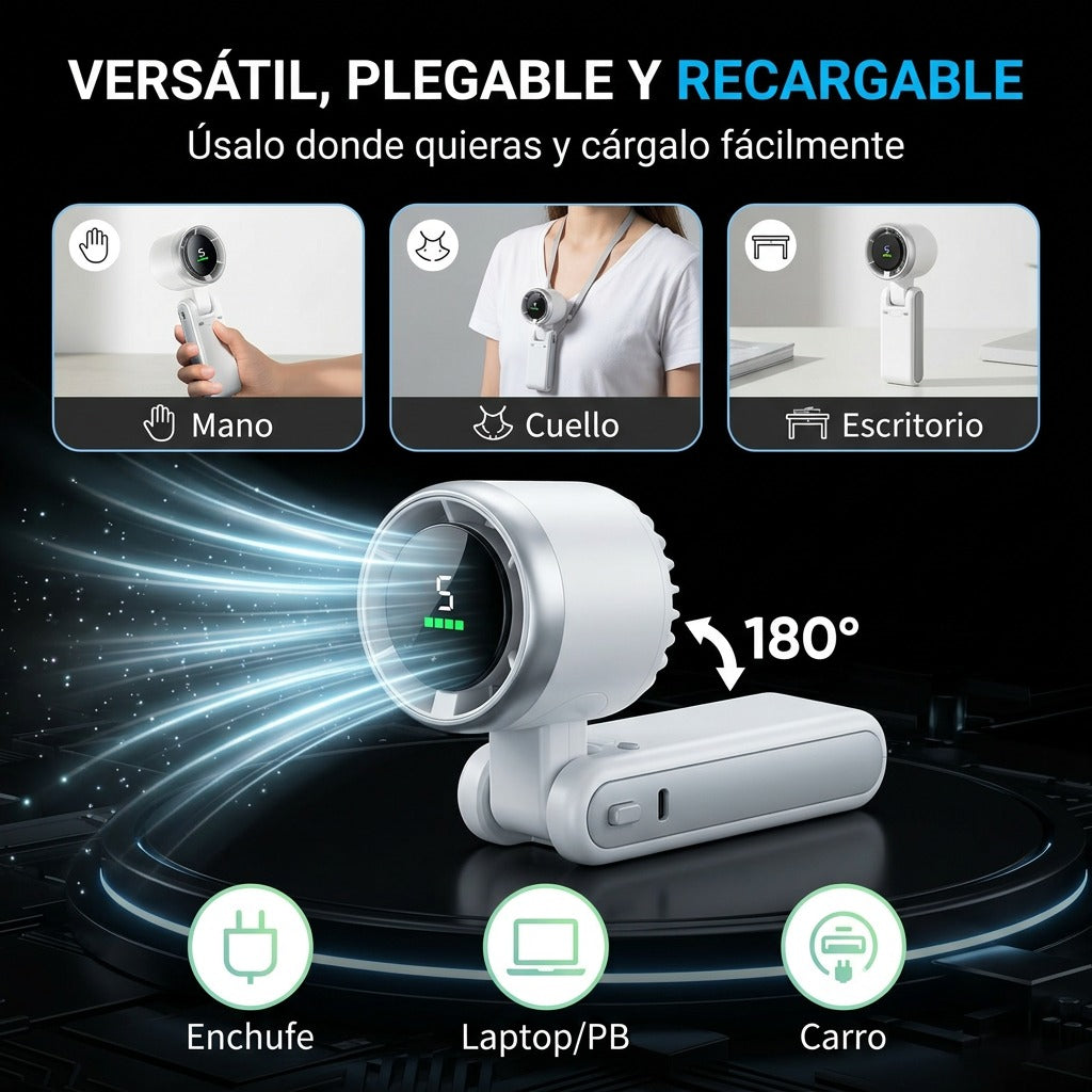 TurboBreeze Pro™ — El ventilador portátil que te salva del calor en segundos.