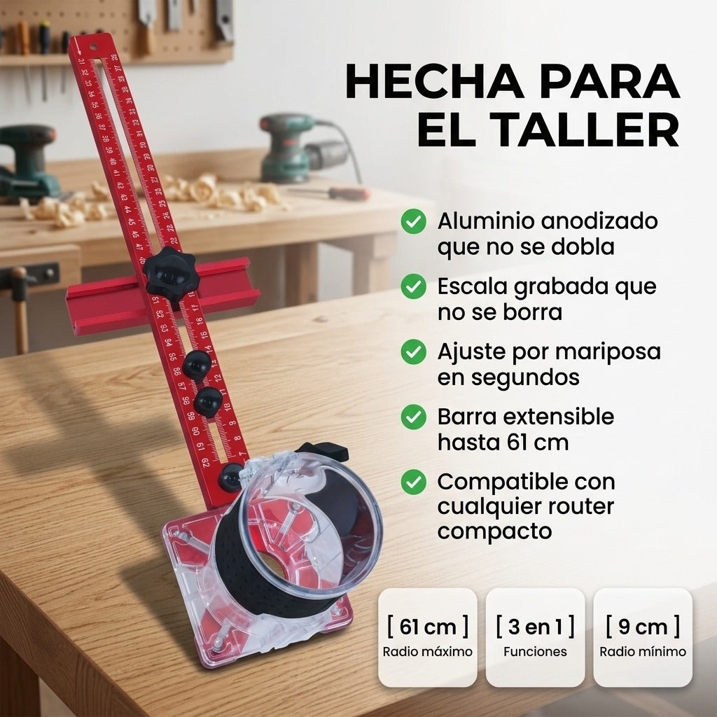 CirclePro™ La guía de fresado 3 en 1 para cortes perfectos