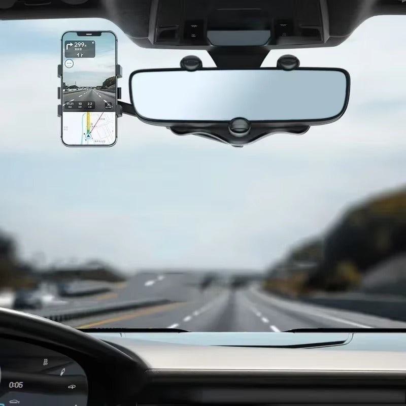 GripView 360™ – Soporte de Celular para Espejo Retrovisor