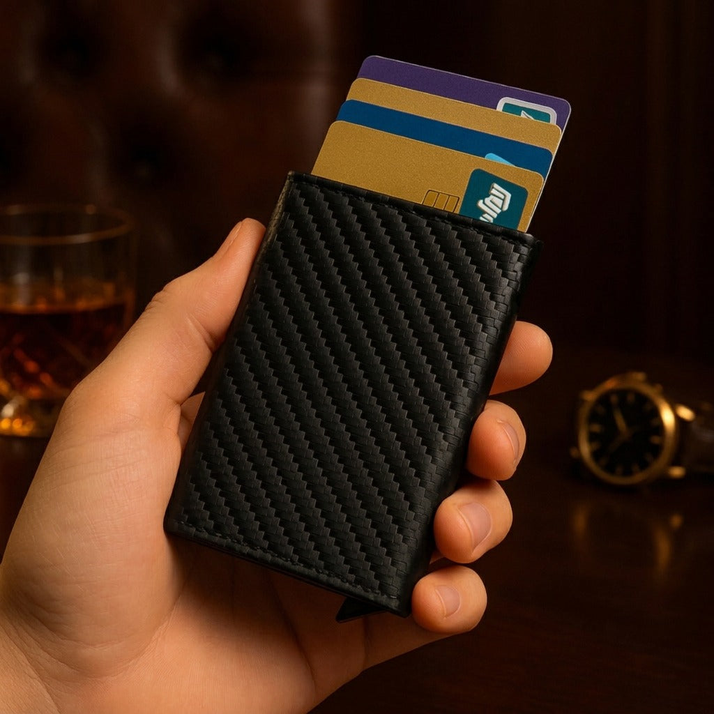 Billetera CarbonWallet® Antirrobo RFID 💳 🥷- Paga en Casa - Envío Gratis