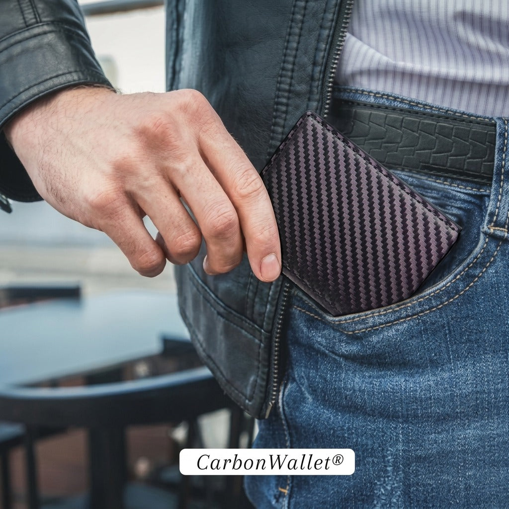 Billetera CarbonWallet® Antirrobo RFID 💳 🥷- Paga en Casa - Envío Gratis