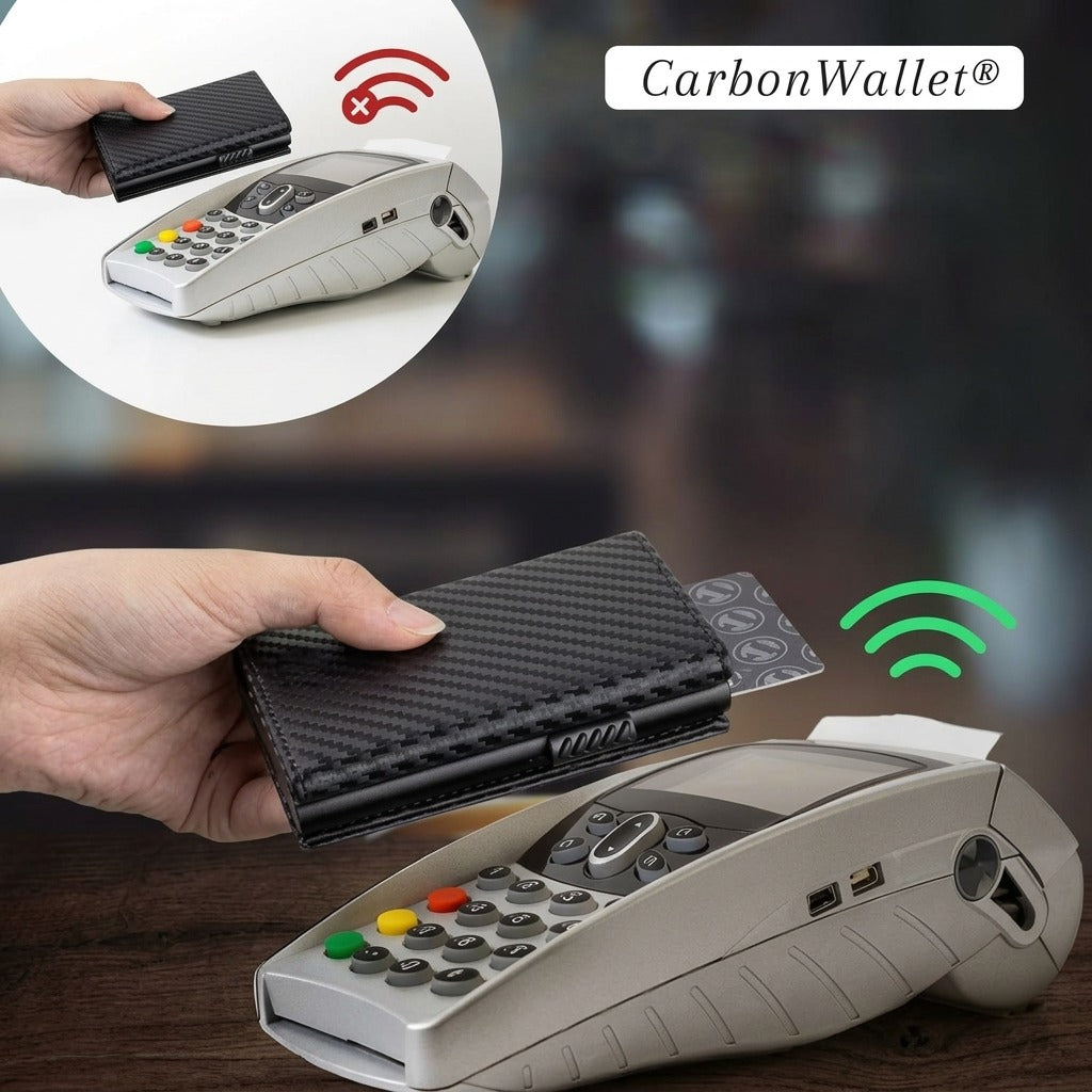 Billetera CarbonWallet® Antirrobo RFID 💳 🥷- Paga en Casa - Envío Gratis