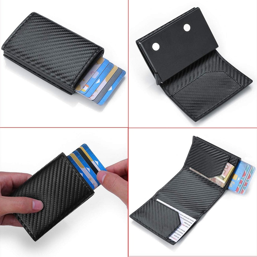 Billetera CarbonWallet® Antirrobo RFID 💳 🥷- Paga en Casa - Envío Gratis