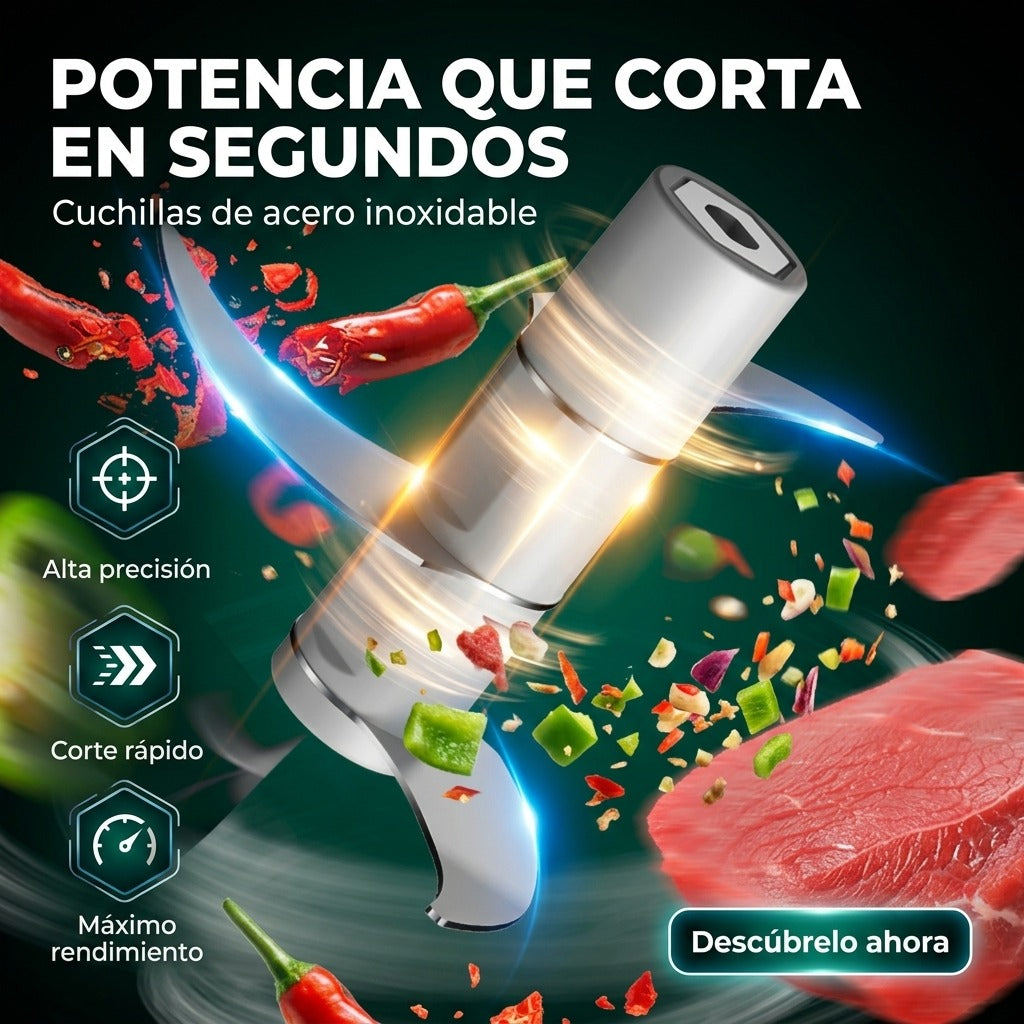 ChopMaster Pro™ – Mini Procesador Eléctrico de Alimentos