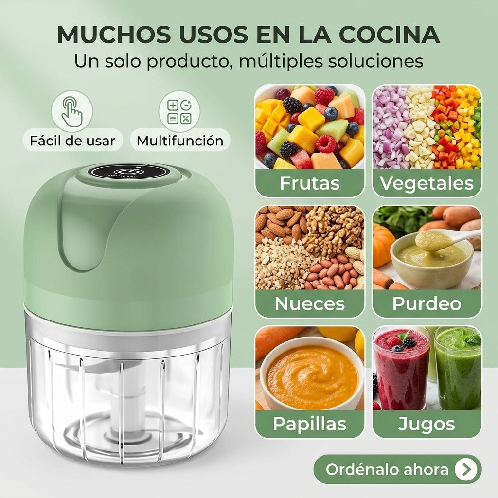 ChopMaster Pro™ – Mini Procesador Eléctrico de Alimentos