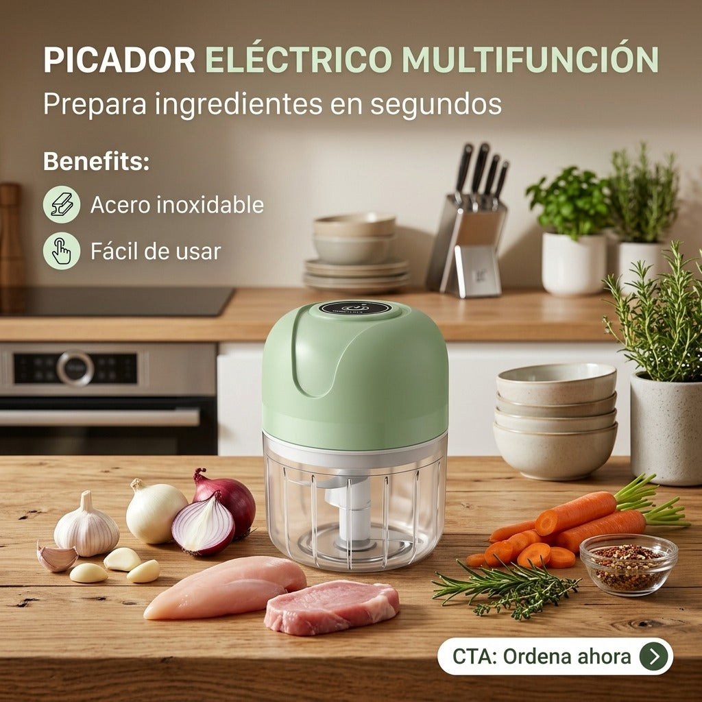 ChopMaster Pro™ – Mini Procesador Eléctrico de Alimentos