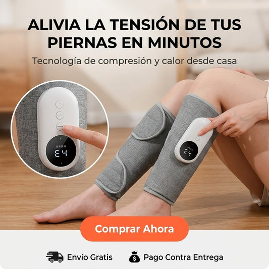 AirLeg Pro™ — Masajeador Inalámbrico de Piernas con Calor y Compresión de Aire