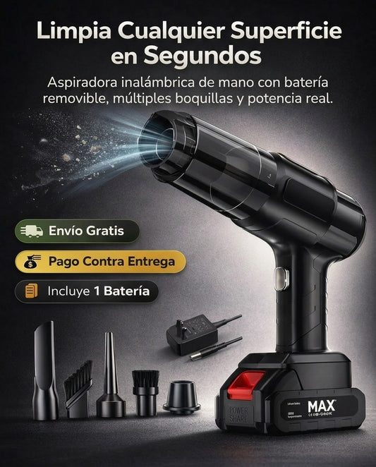 CleanShot Pro™ — Aspiradora Inalámbrica de Mano con Batería