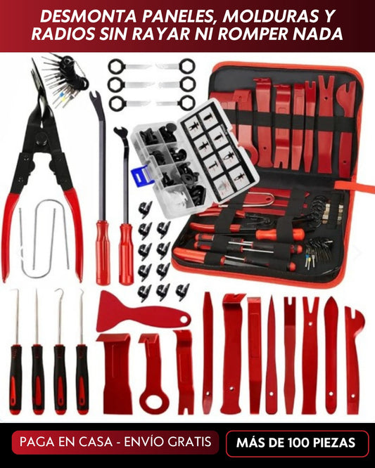 AutoTrim Pro™ – Kit Profesional de Desmontaje de Interiores para Vehículos (38+ Piezas + 100 Clips de Repuesto)