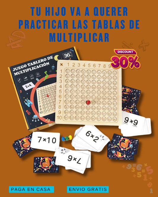 MultiTabla Pro™ — El Juego de Mesa que Enseña las Tablas de Multiplicar Jugando