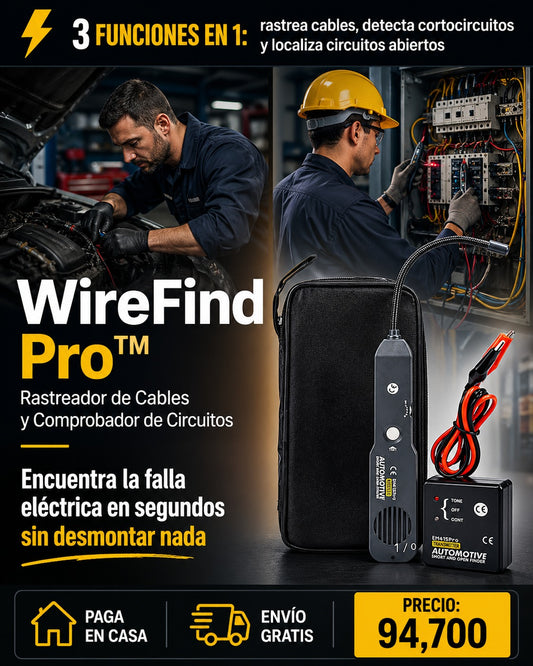 WireFind Pro™ — Rastreador de Cables y Comprobador de Circuitos