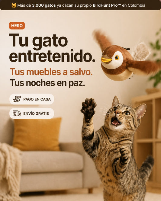 BirdHunt Pro™ — Pájaro Interactivo con Sensor de Movimiento para Gatos