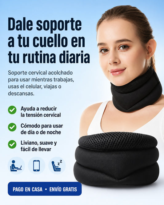 Soporte Cervical Acolchado — Alivio y Descanso para tu Cuello en Cualquier Momento
