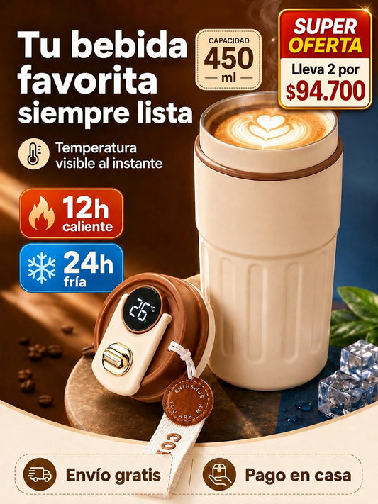 Termo mug con pantalla digital