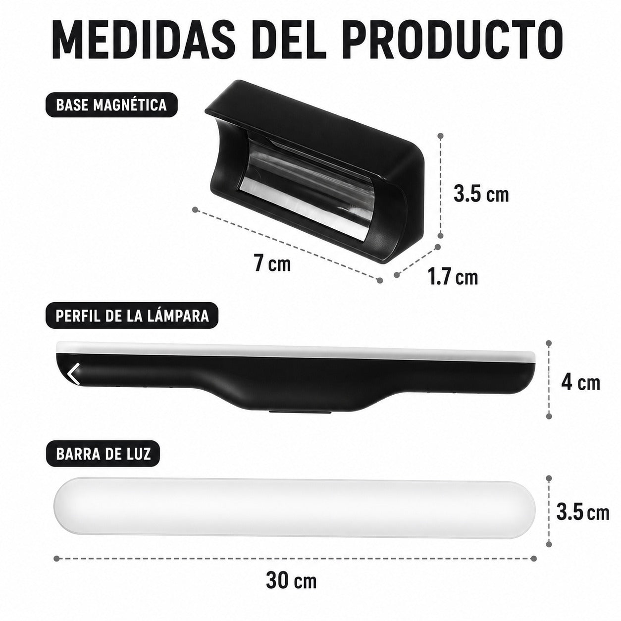LuzFlex Pro™ — Lámpara LED Magnética Recargable con Luz Ajustable