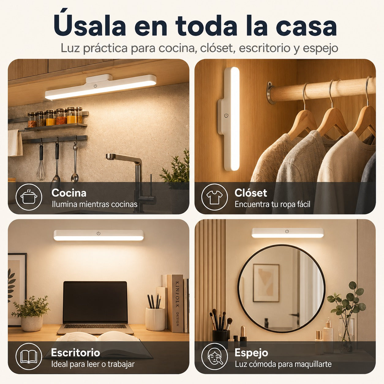 LuzFlex Pro™ — Lámpara LED Magnética Recargable con Luz Ajustable
