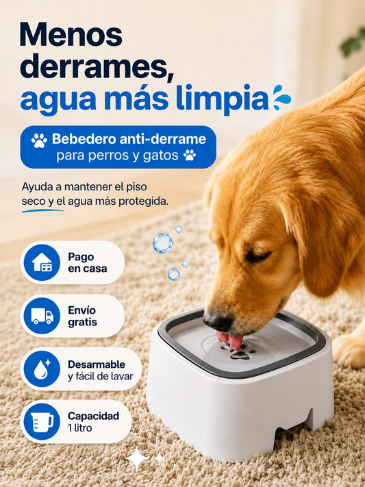 AquaPet Pro™ — Bebedero Anti-Derrame para Mascotas