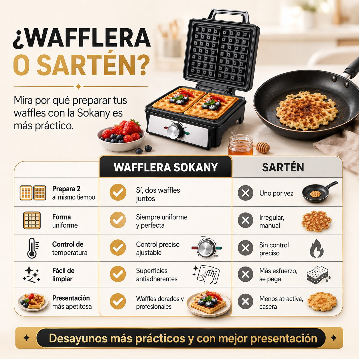 Waflera Eléctrica Sokany Sk-08025