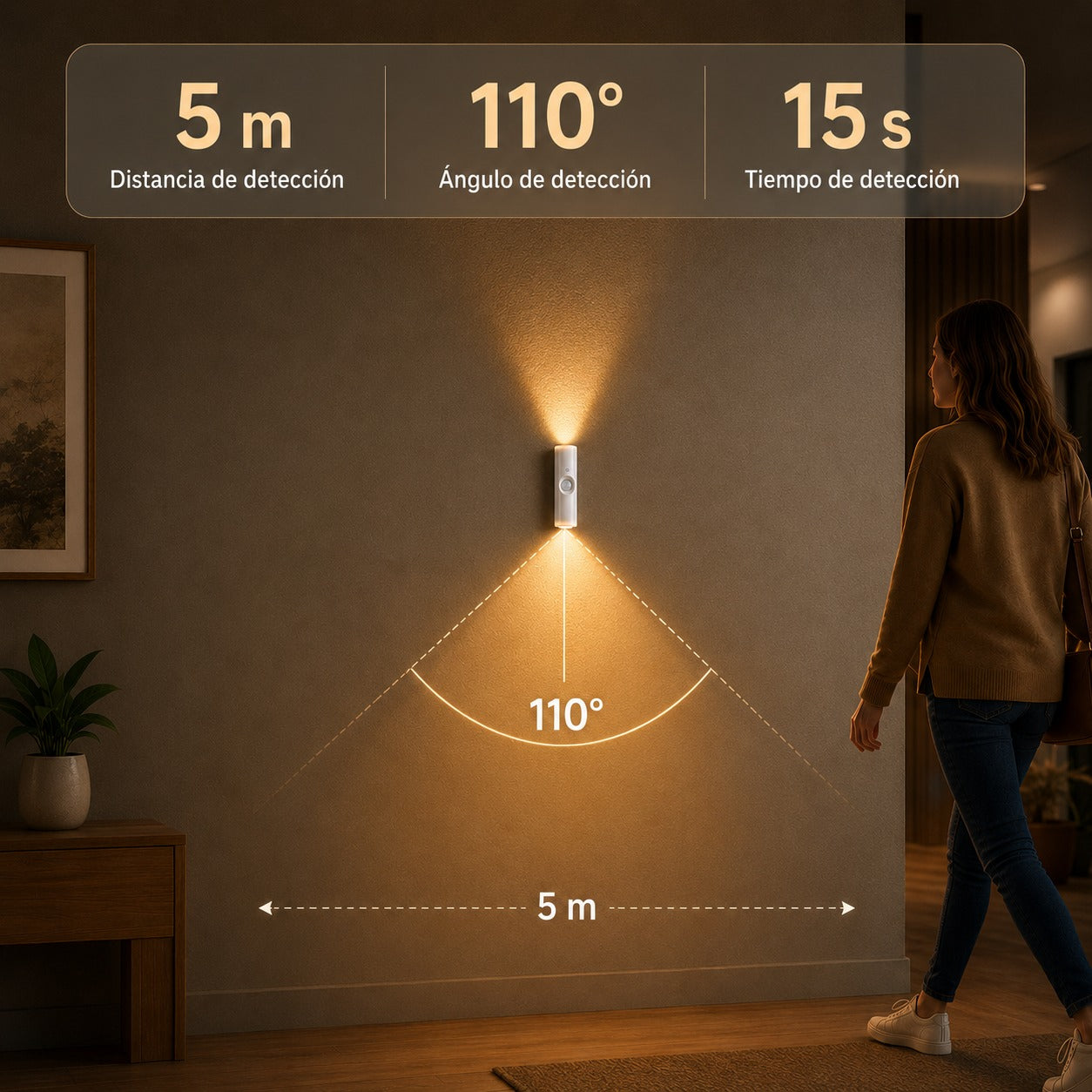 Luz Led RGB Recargable con sensor - LLEVA 2X1