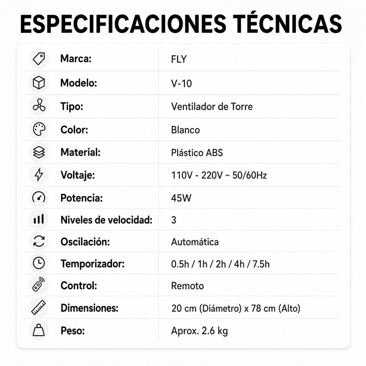 Ventilador de Torre con Control