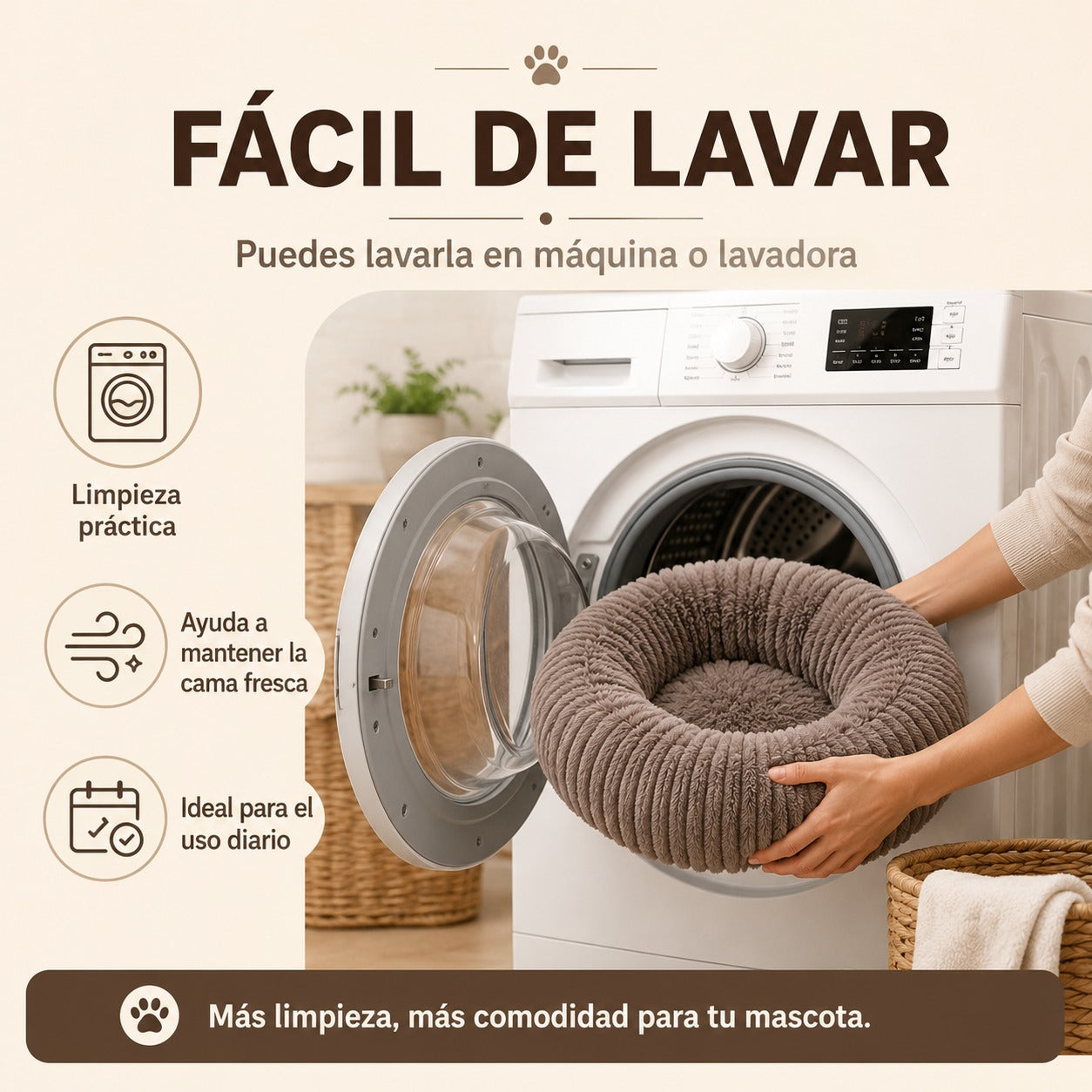 CAMA REDONDA  PARA PERROS Y GATOS