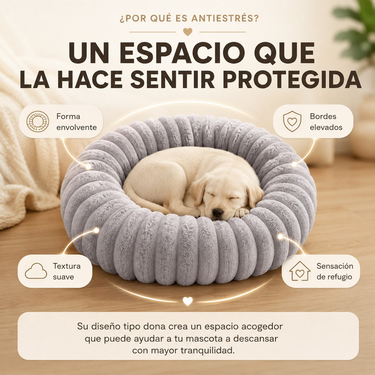 CAMA REDONDA  PARA PERROS Y GATOS