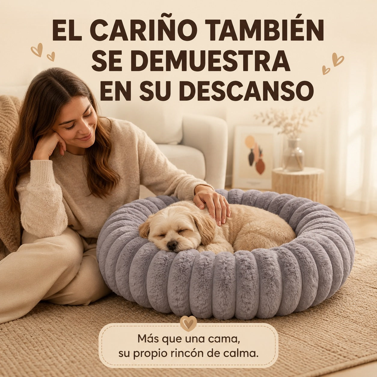 CAMA REDONDA  PARA PERROS Y GATOS