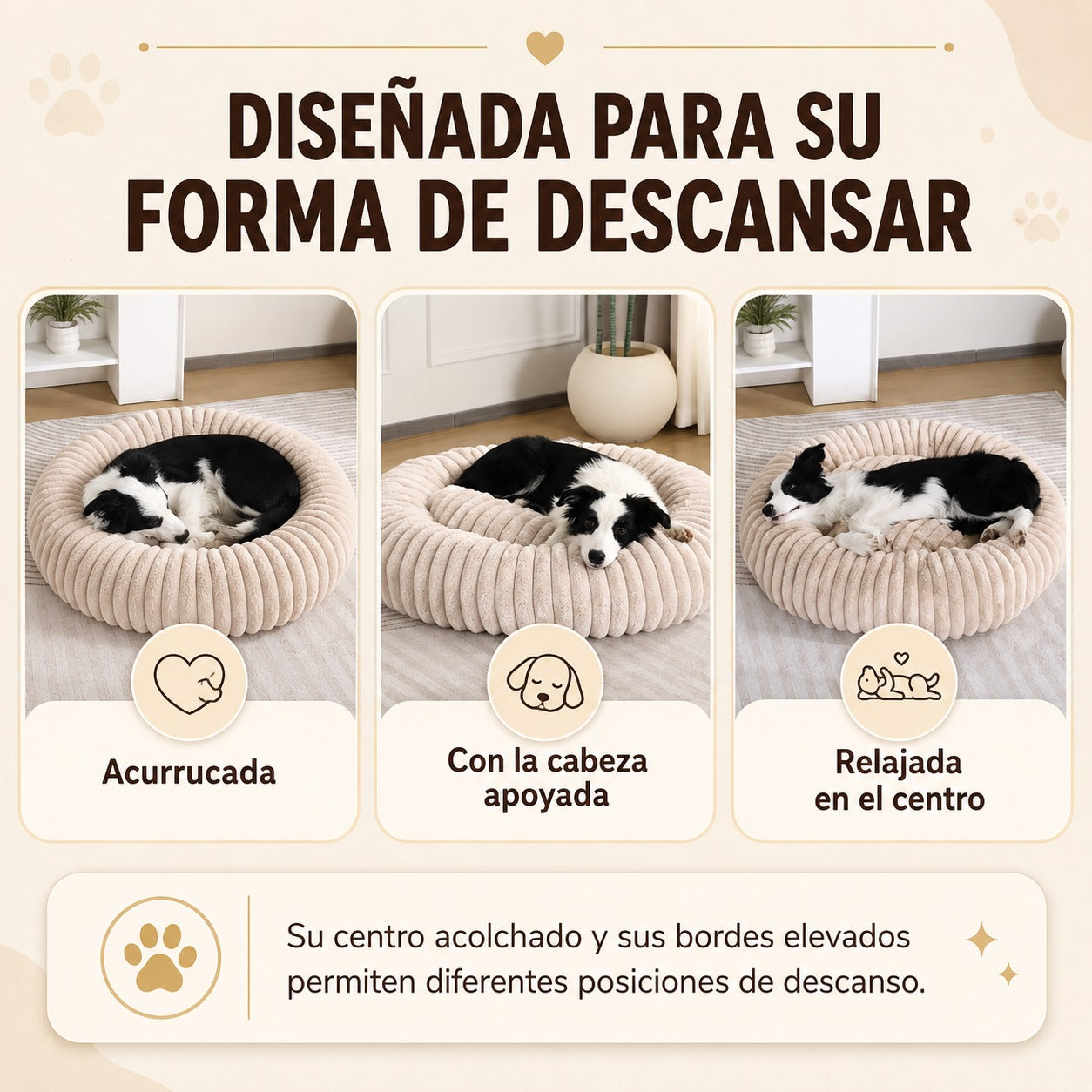 CAMA REDONDA  PARA PERROS Y GATOS