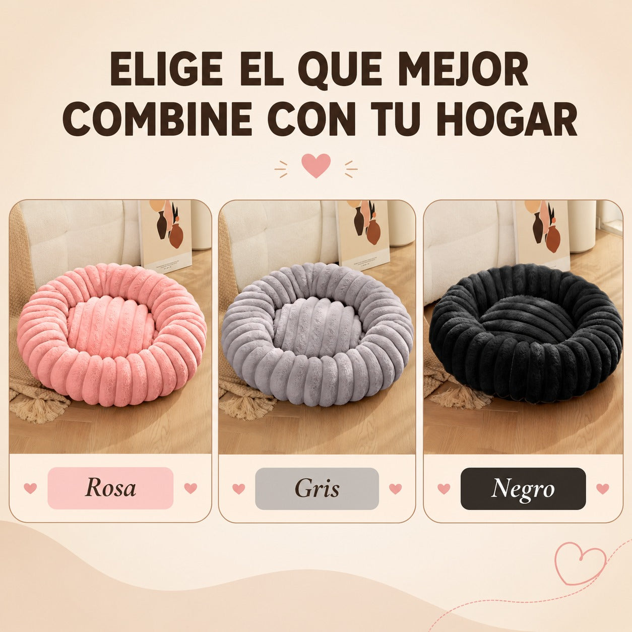 CAMA REDONDA  PARA PERROS Y GATOS