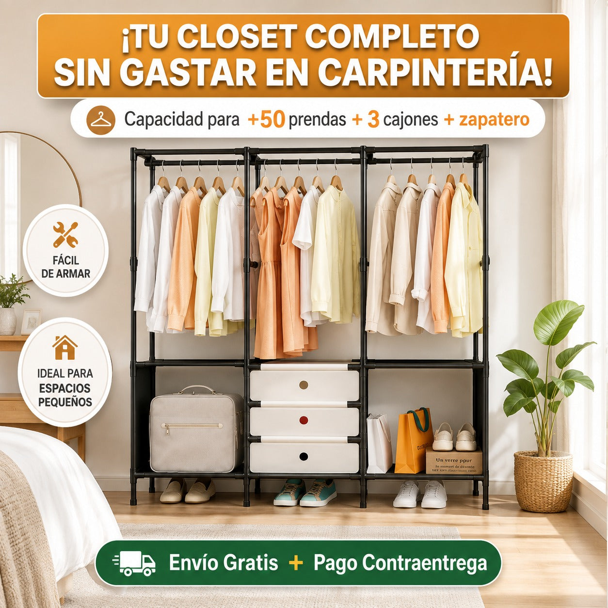 ORGANIZA TODA TU ROPA Y ZAPATOS EN UN SOLO LUGAR