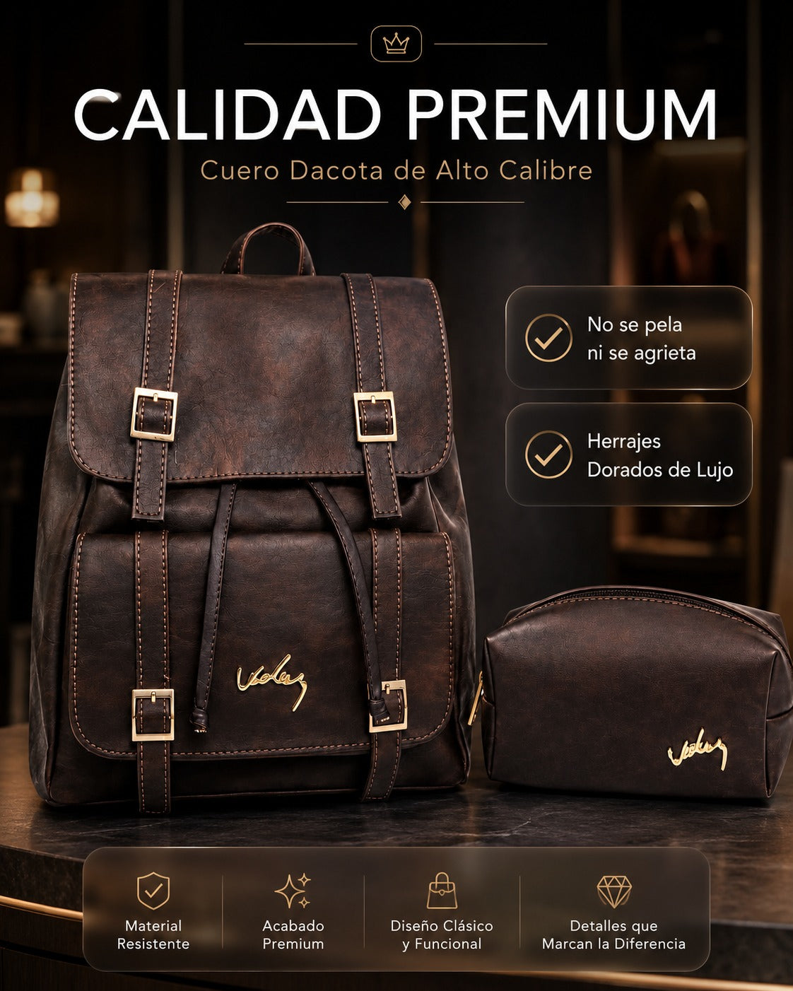 🎒MORRAL & COSMETIQUERA 🤎💛🖤