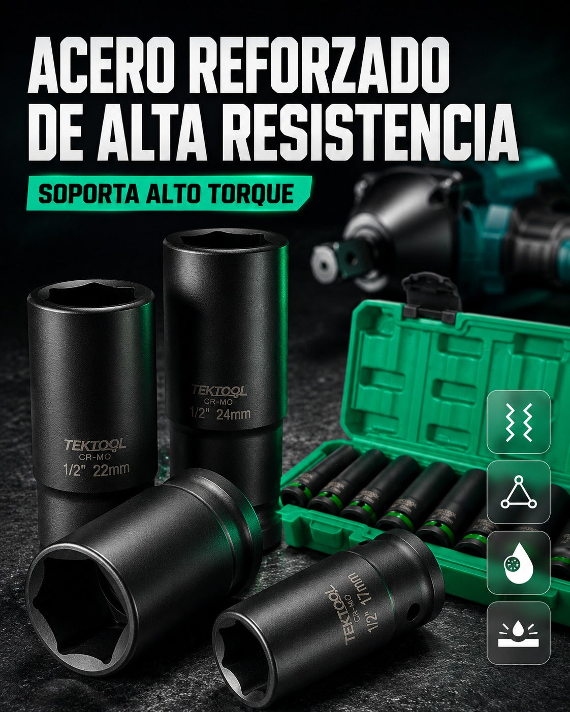 Set de Copas de Impacto Largas