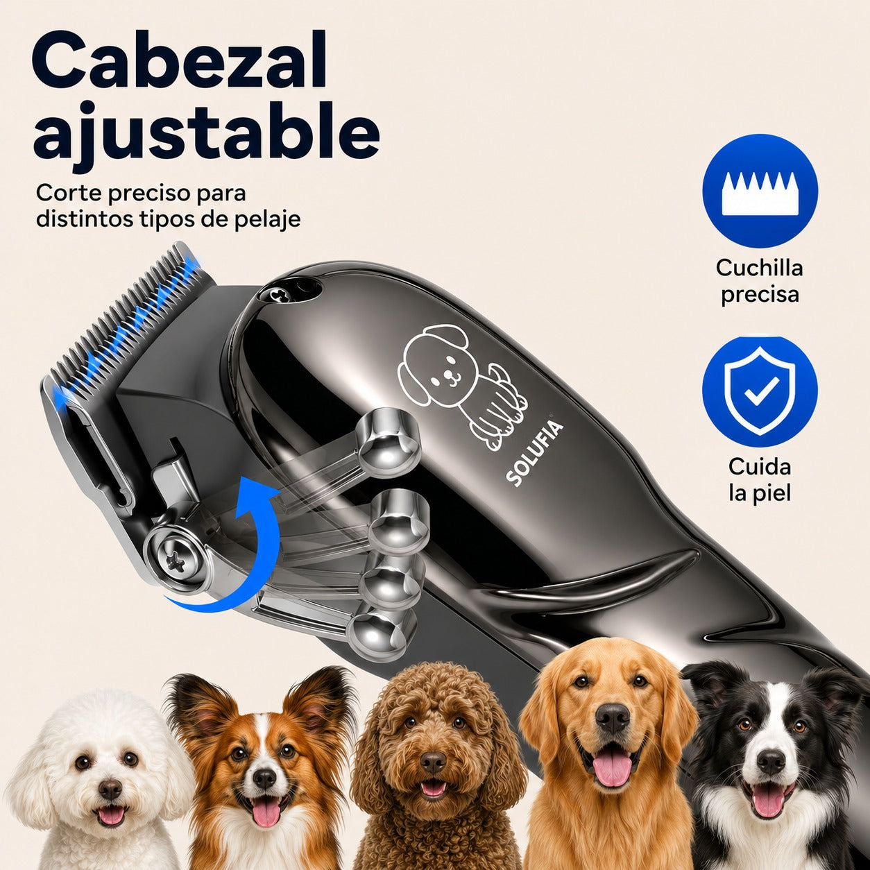 Kit de Peluquería para Perros y Gatos  Recargable