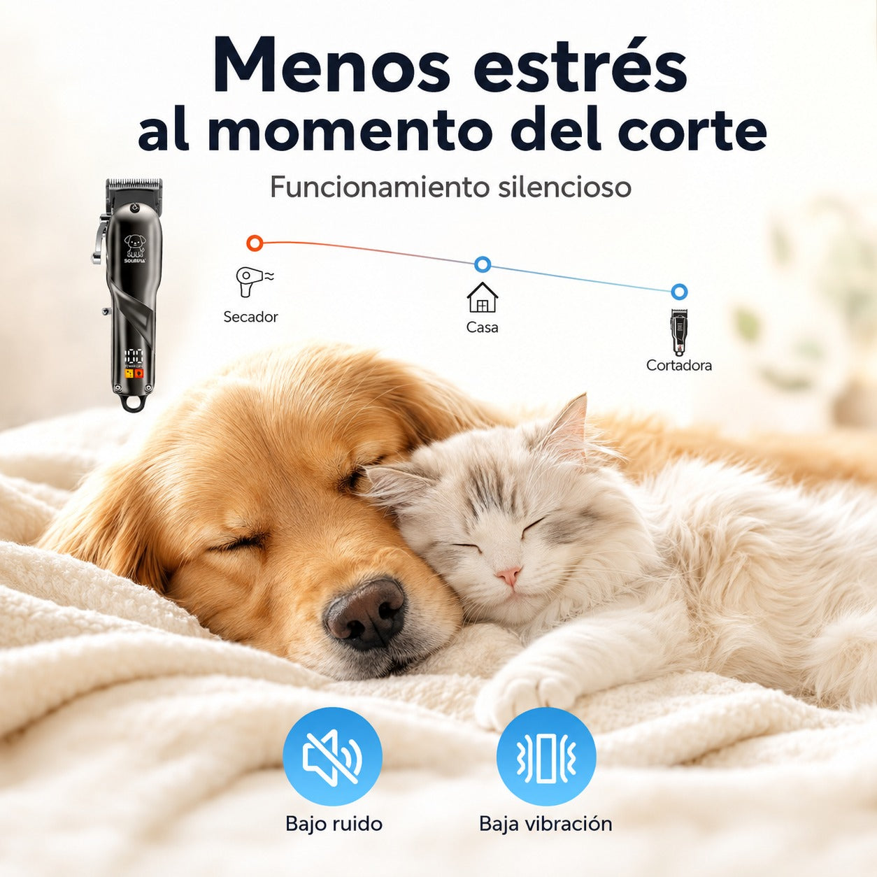 Kit de Peluquería para Perros y Gatos  Recargable