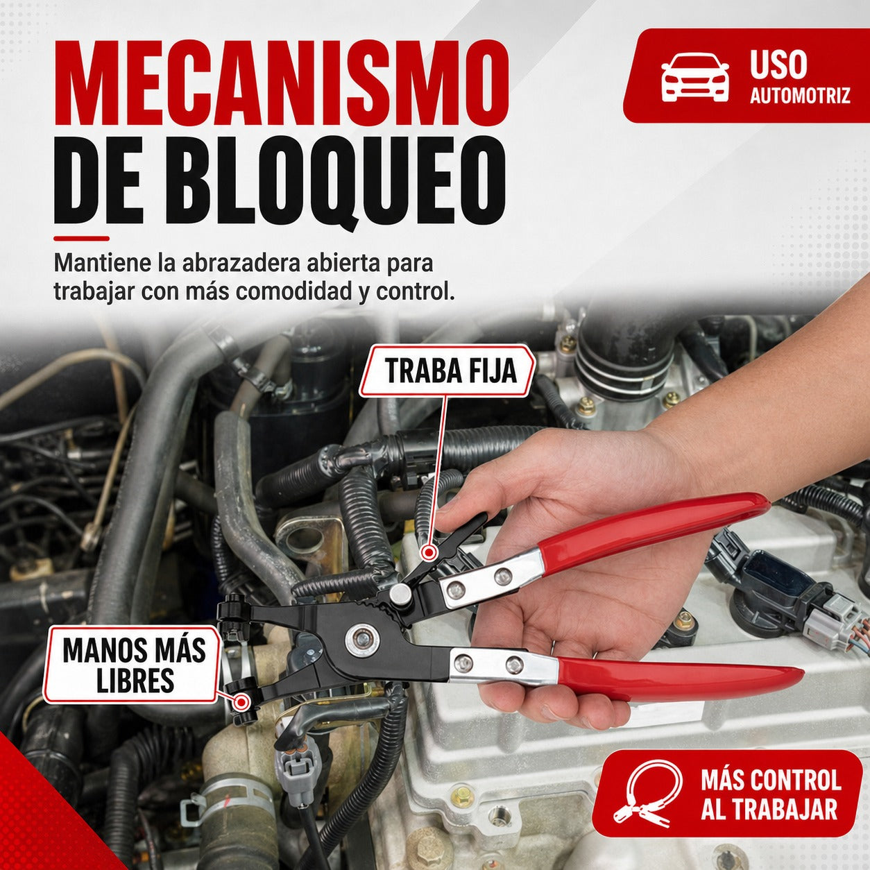 Kit de 9 Herramientas para Abrazaderas de Manguera Automotriz