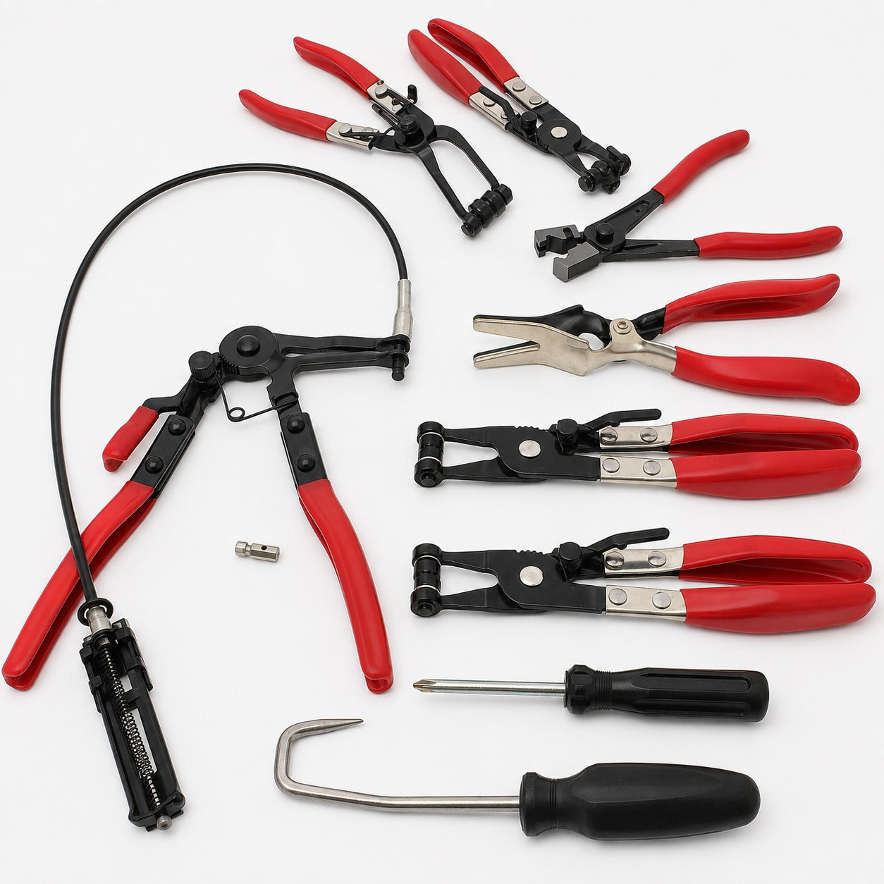 Kit de 9 Herramientas para Abrazaderas de Manguera Automotriz