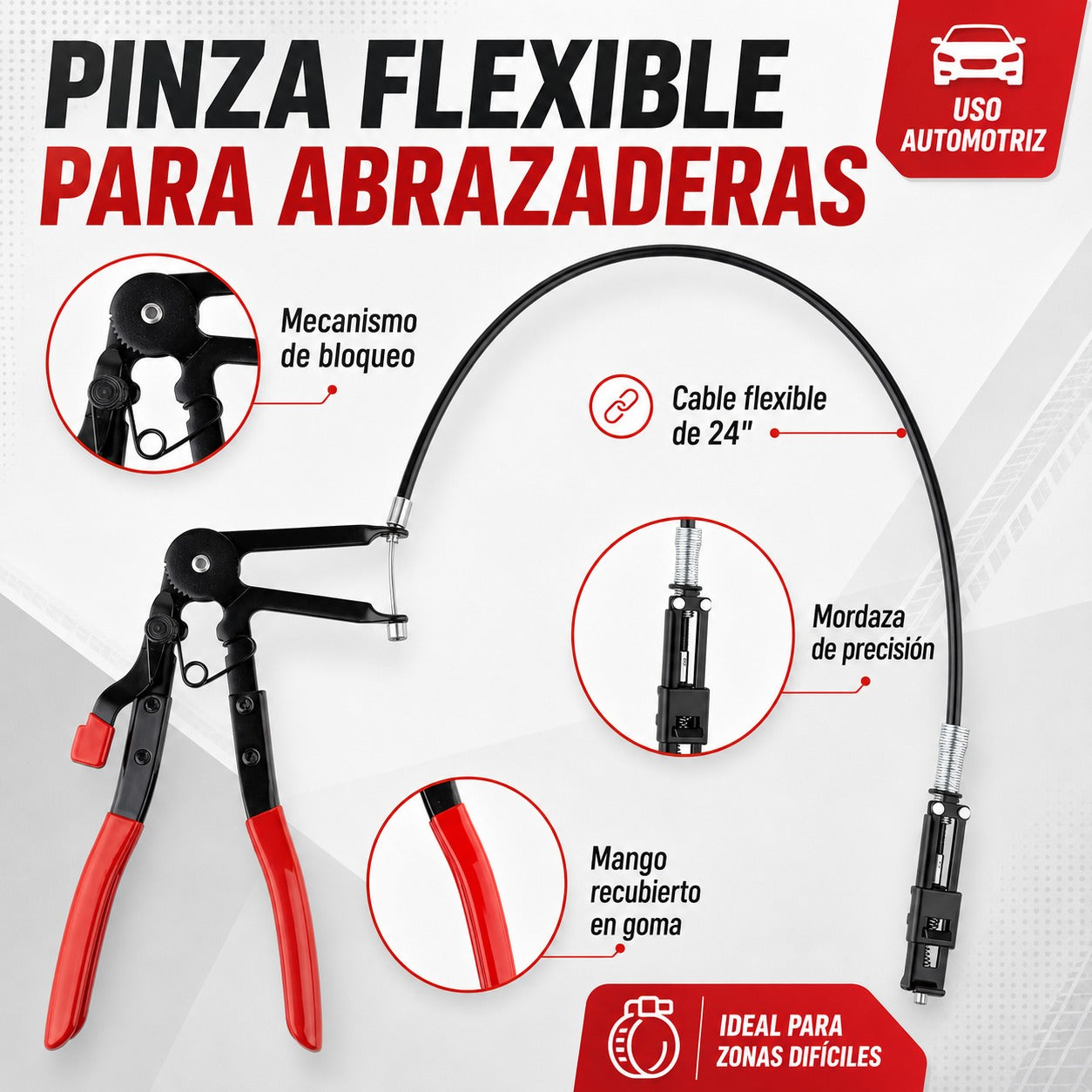 Kit de 9 Herramientas para Abrazaderas de Manguera Automotriz