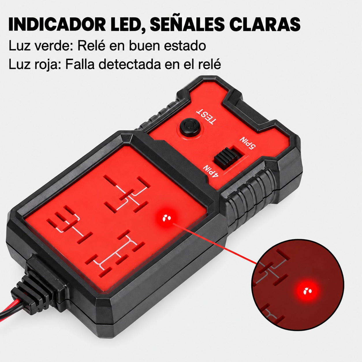 🔧 Probador de Relés Automotrices 4 y 5 Pines