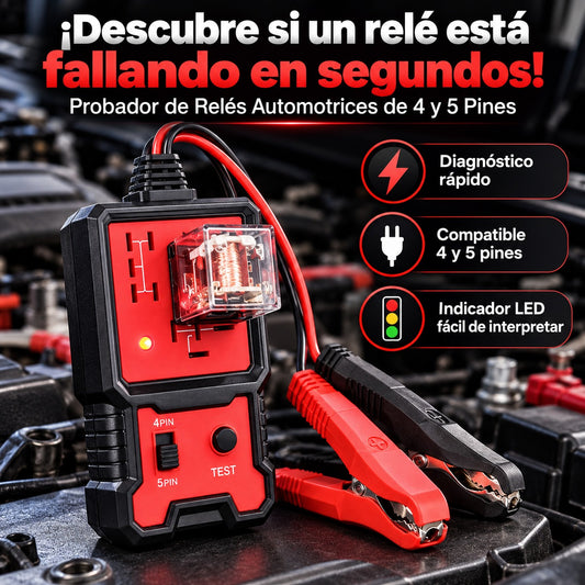 🔧 Probador de Relés Automotrices 4 y 5 Pines