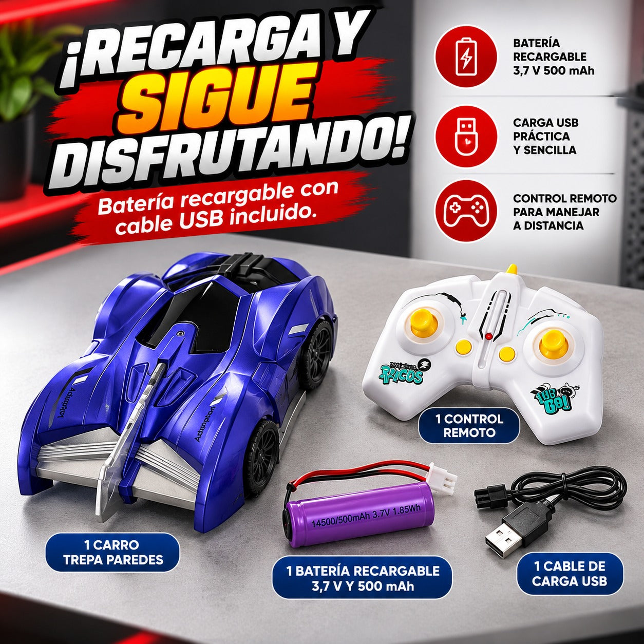 Carro Trepa Paredes Antigravedad RC