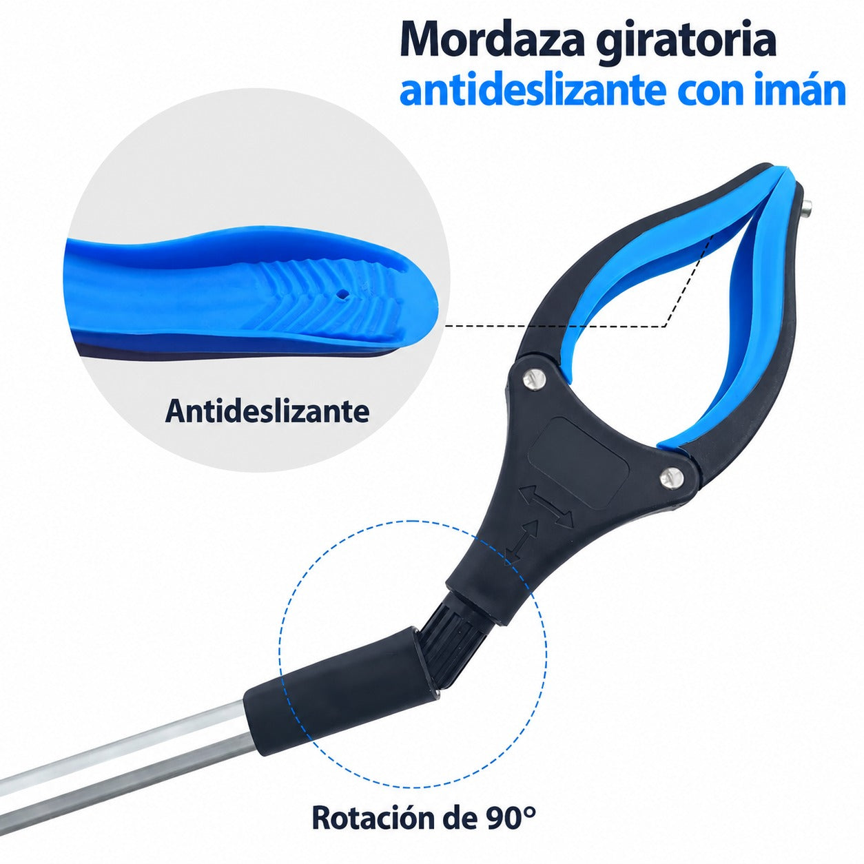 Pinza Recogedora Plegable de Largo Alcance