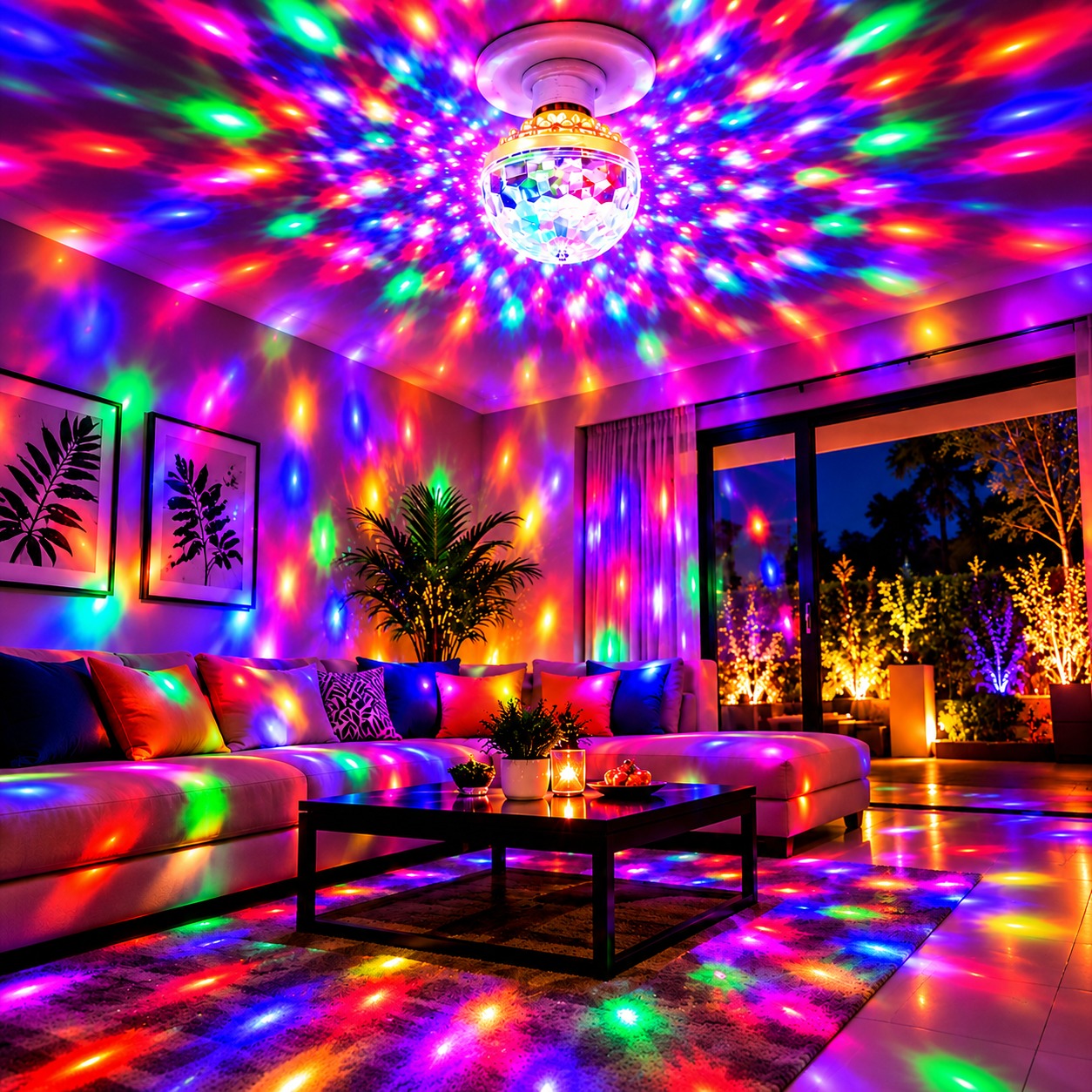 Bombillo LED Disco RGB Giratorio | ¡Llena tus Fiestas de Color!
