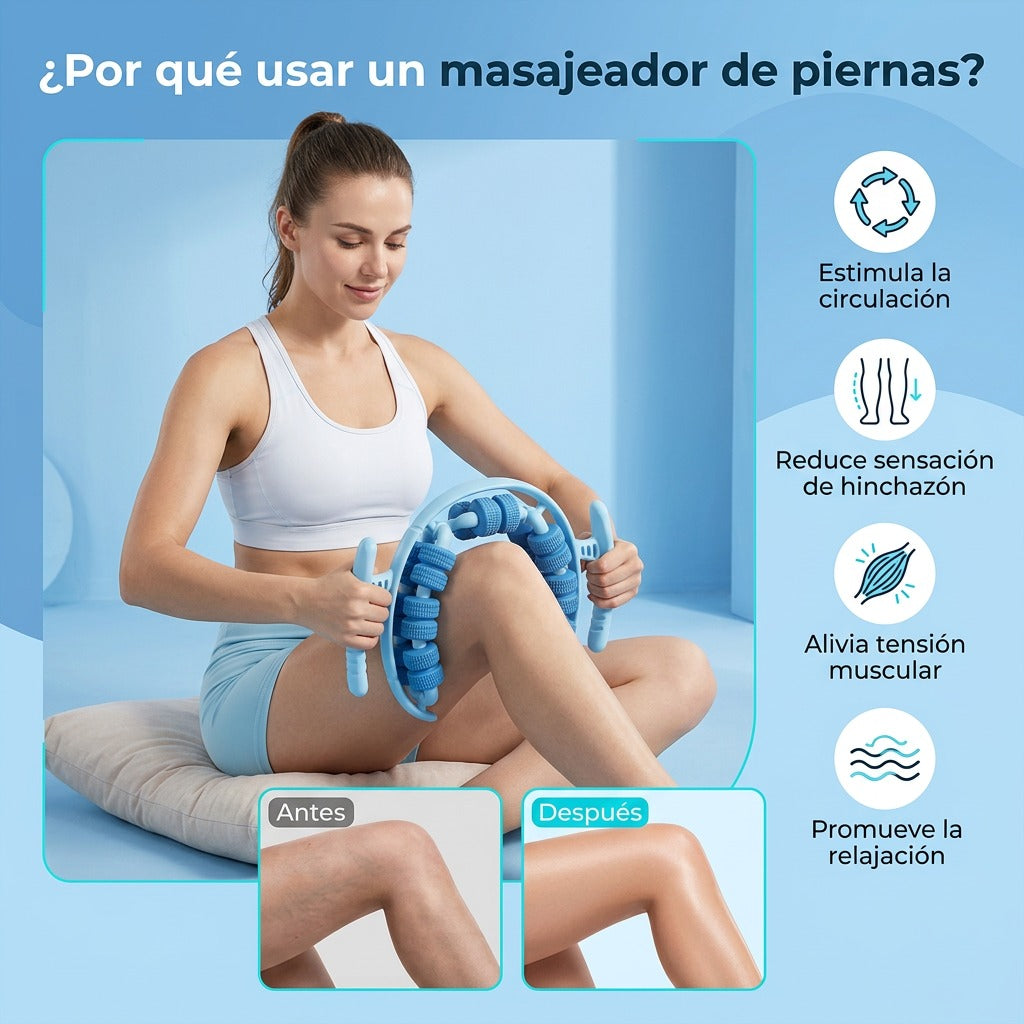 Masajeador Corporal de Rodillos 360° – Relajación y Bienestar en Casa