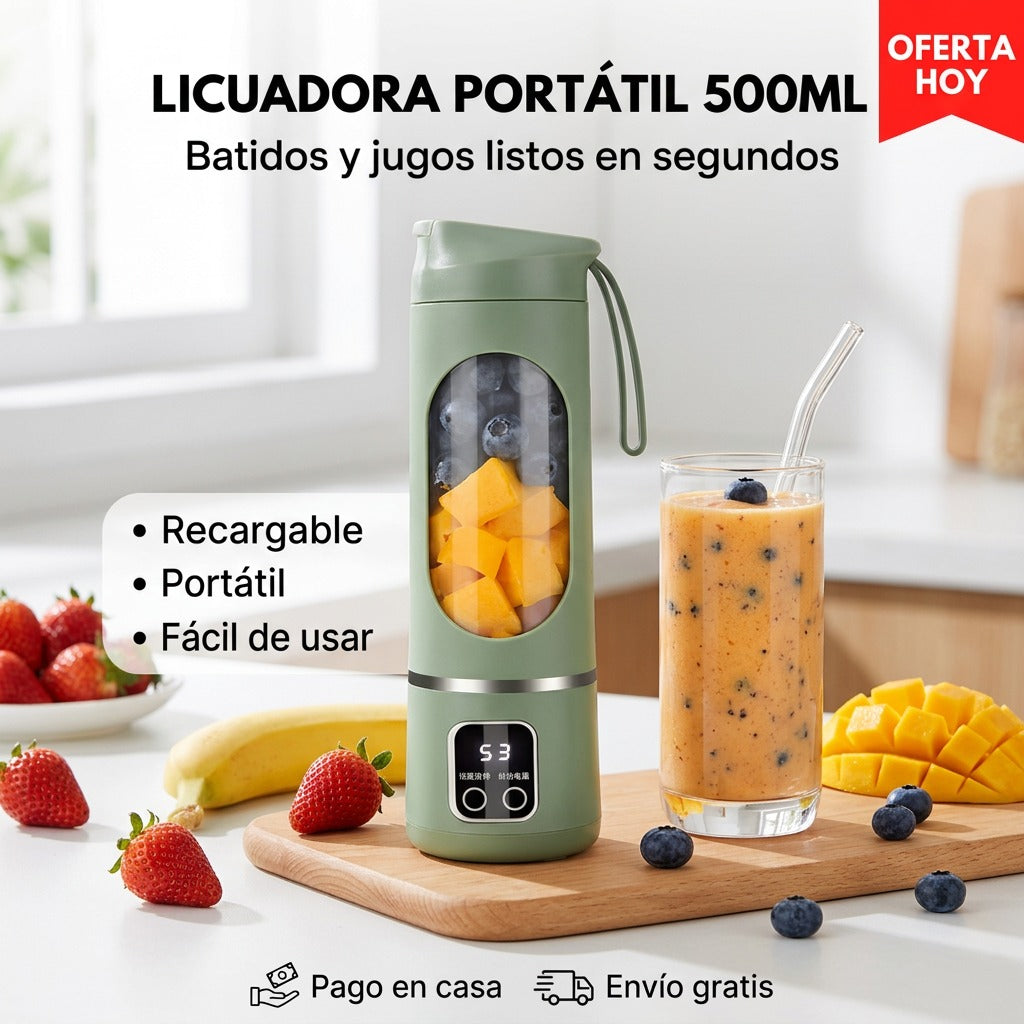 Licuadora Portatil Digital Inalambrica