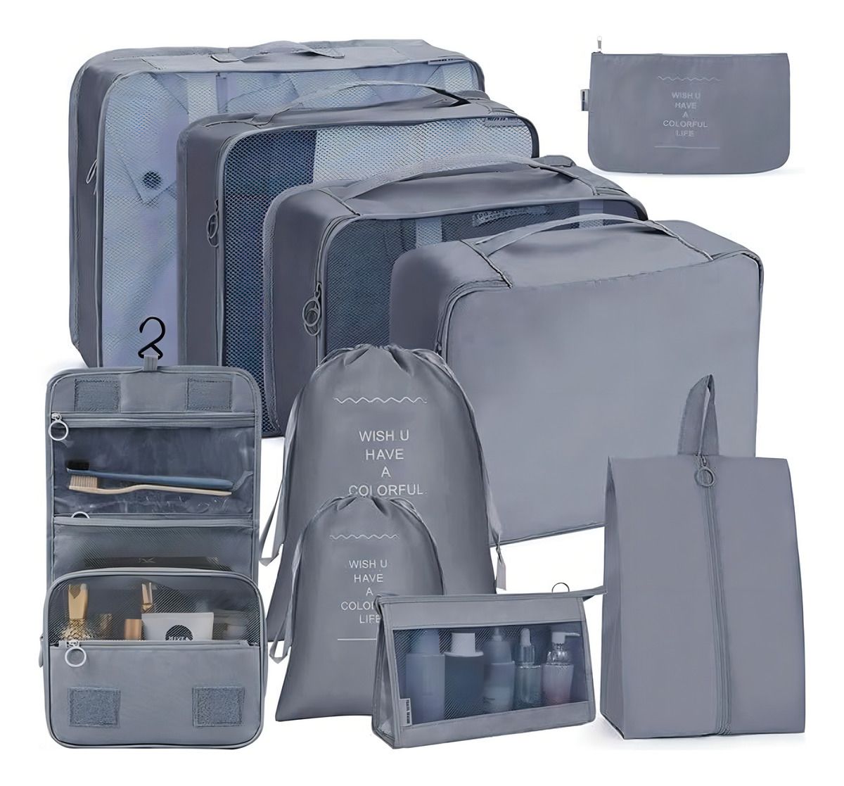 Kit Organizador de Maleta – Set de Viaje 10 Piezas