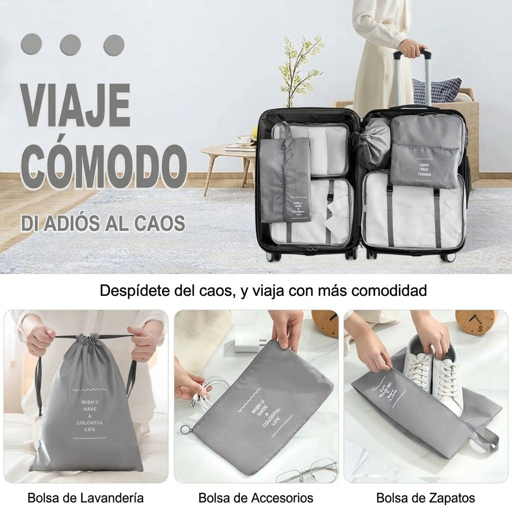 Kit Organizador de Maleta – Set de Viaje 10 Piezas