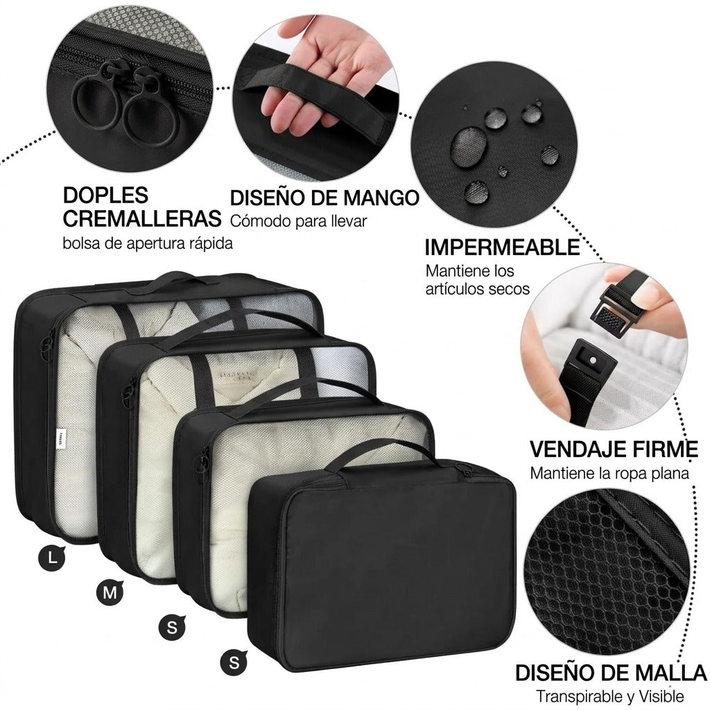 Kit Organizador de Maleta – Set de Viaje 10 Piezas
