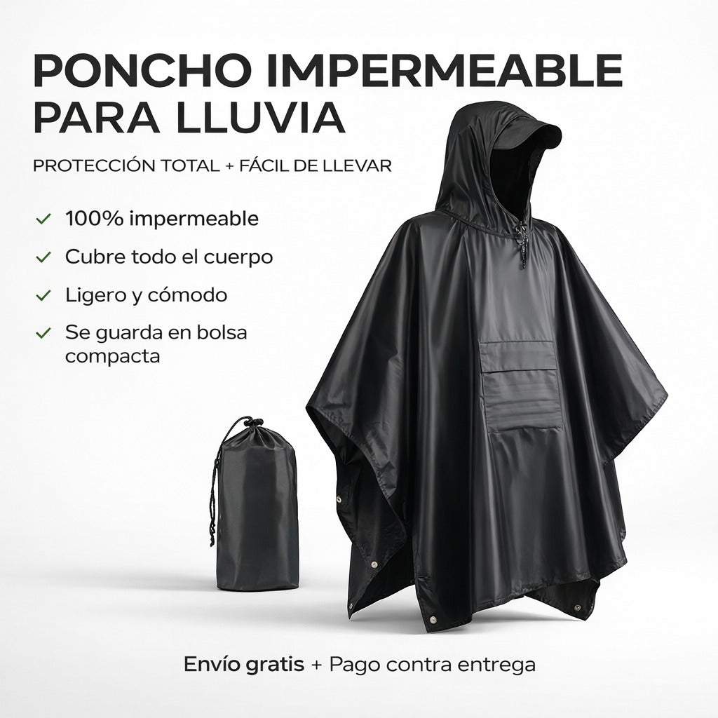 Carpa Poncho Lluvia Impermeable Unisex